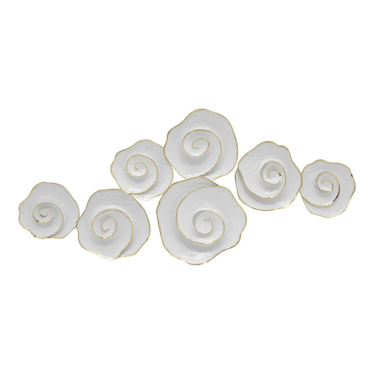 METAL 44" ROSE WALL DECOR, WHITE WB Wall Decors| Sagebrook Home