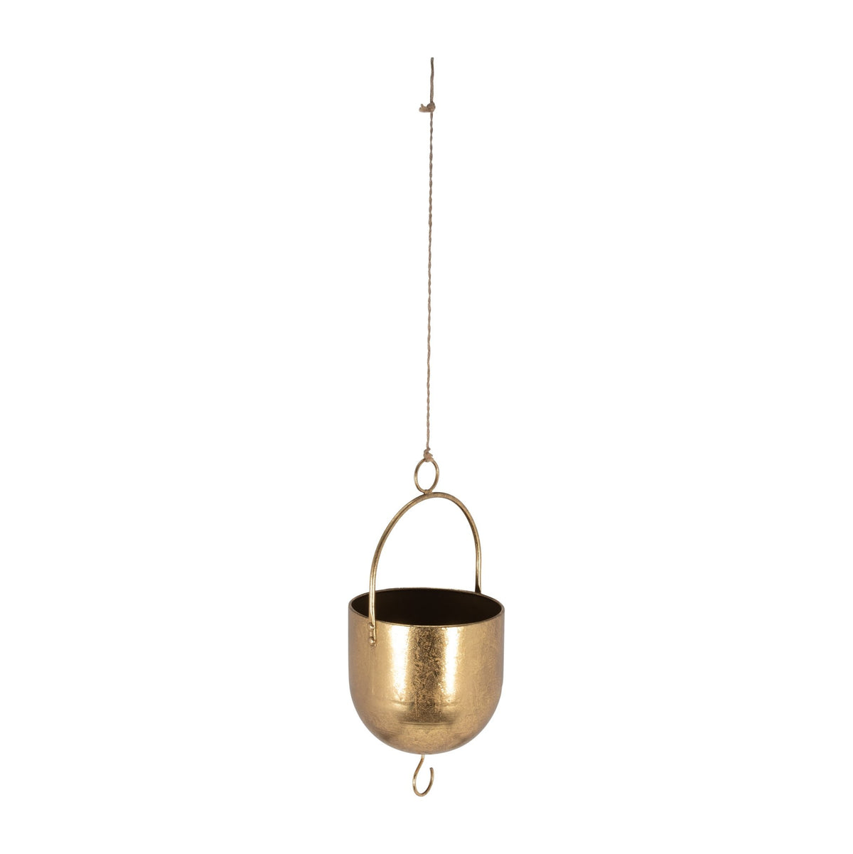 METAL 6" HANGING PLANTER, GOLD Outdoor Planters| Sagebrook Home