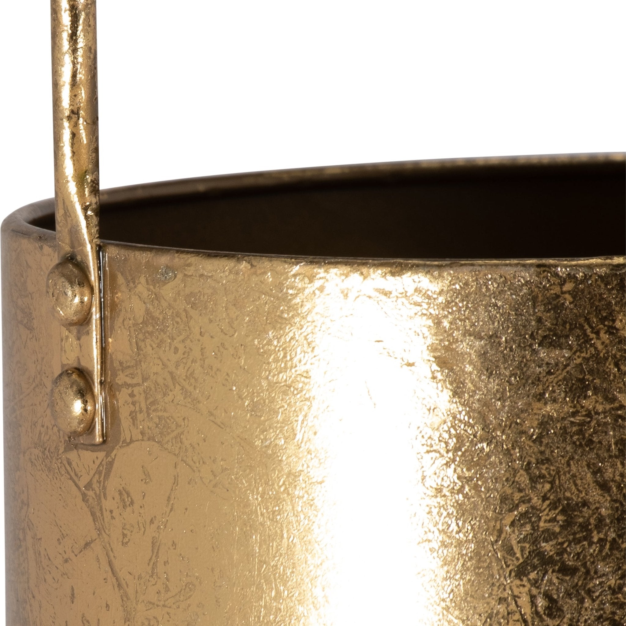 METAL 6" HANGING PLANTER, GOLD Outdoor Planters| Sagebrook Home