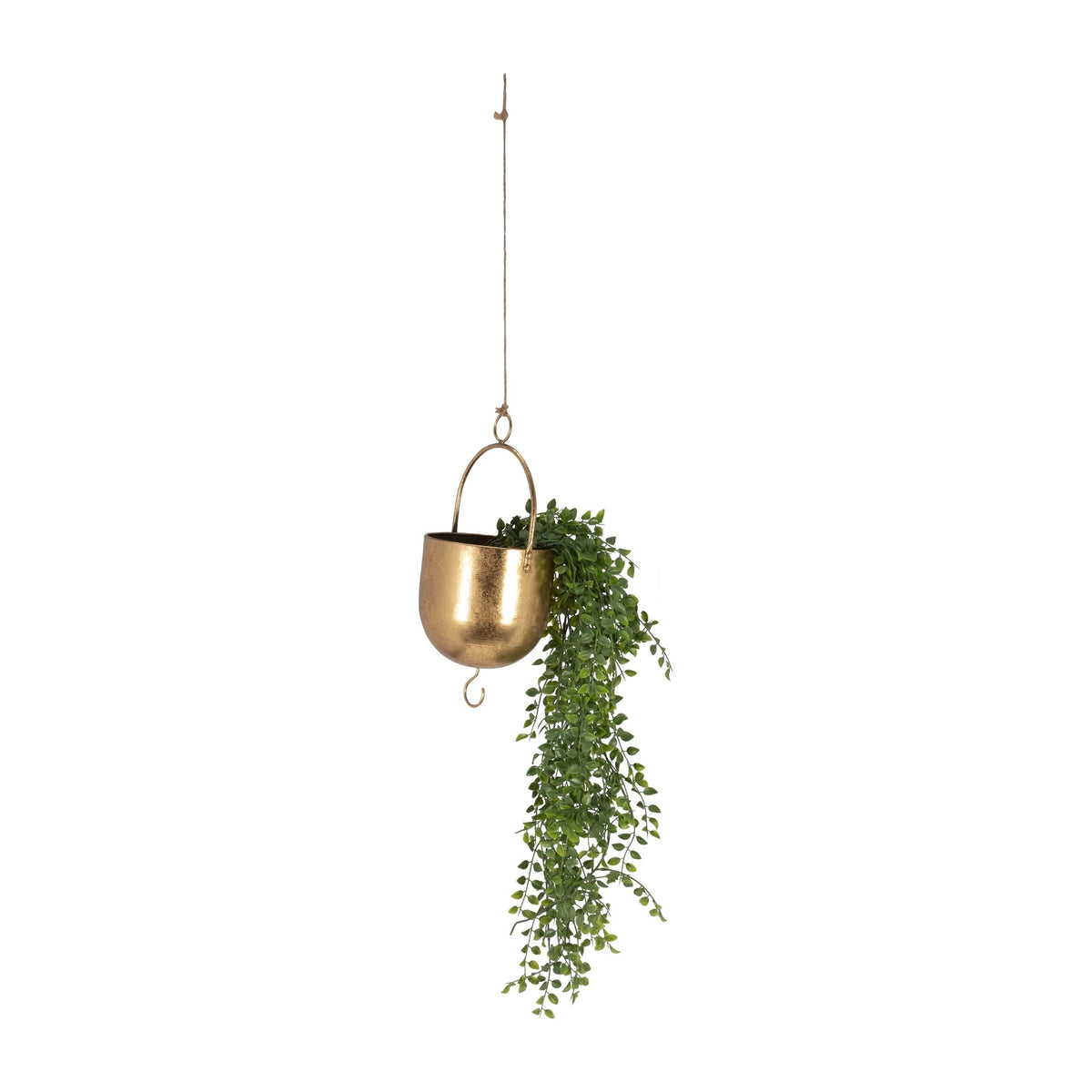 METAL 6" HANGING PLANTER, GOLD Outdoor Planters| Sagebrook Home