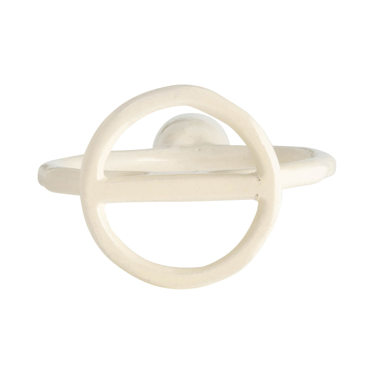 METAL, 6" ROUND RING TAPER CANDLEHOLDER, COTTON Candle Holders| Sagebrook Home