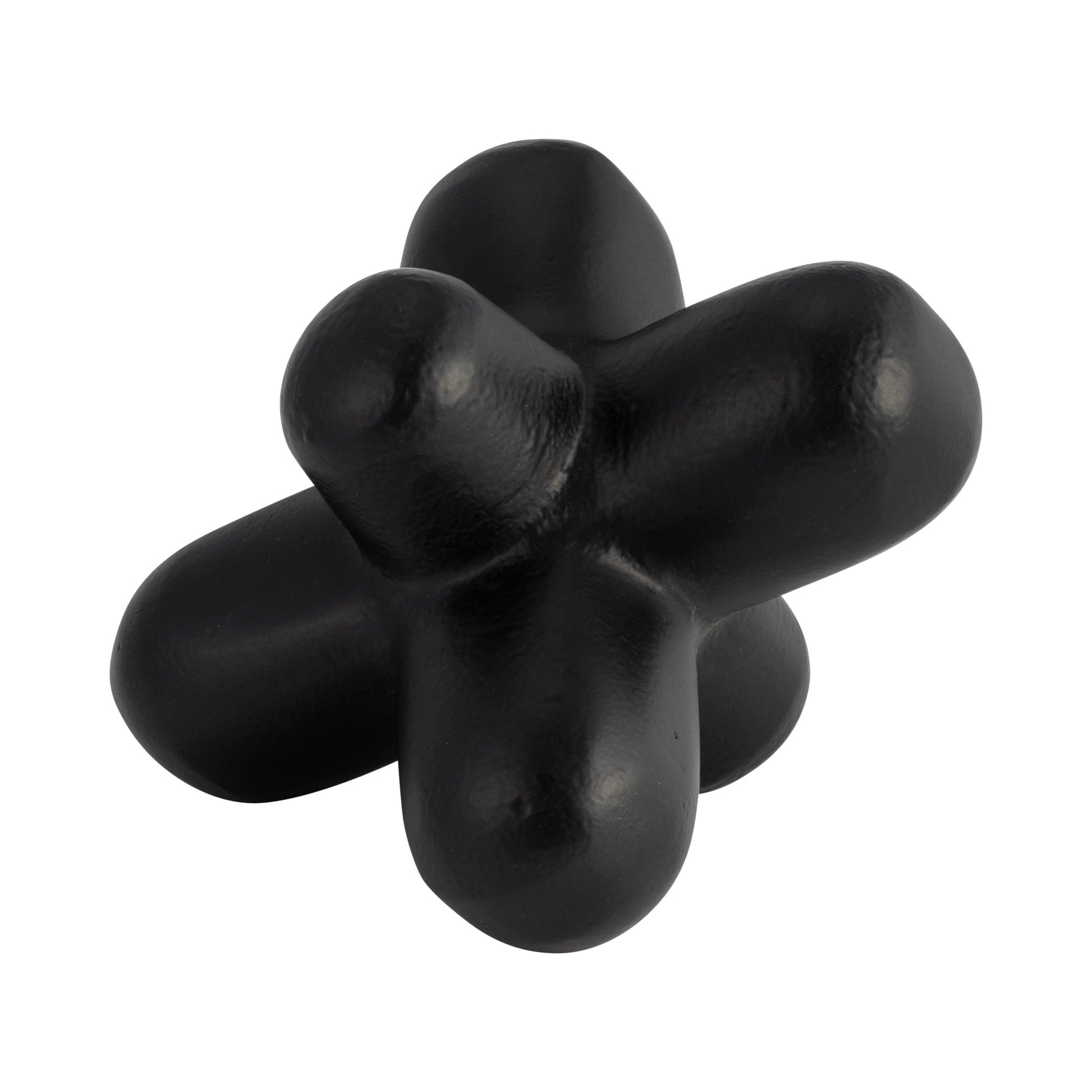 METAL 7" GEOMETRIC ORB, BLACK Table Decors| Sagebrook Home