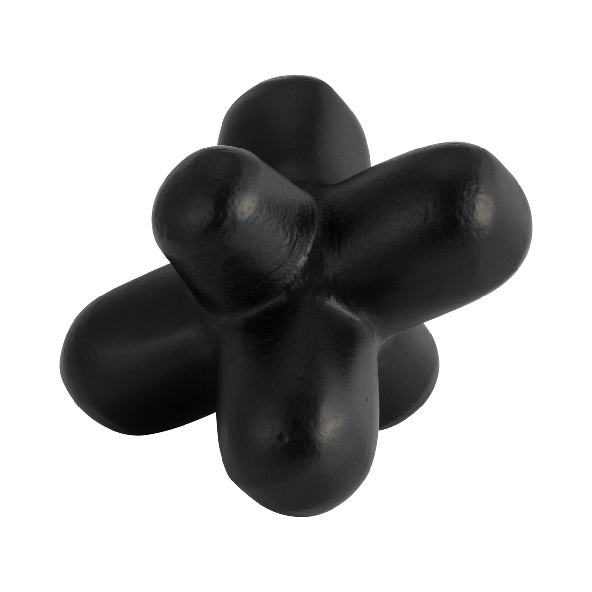 METAL 7" GEOMETRIC ORB, BLACK Table Decors| Sagebrook Home