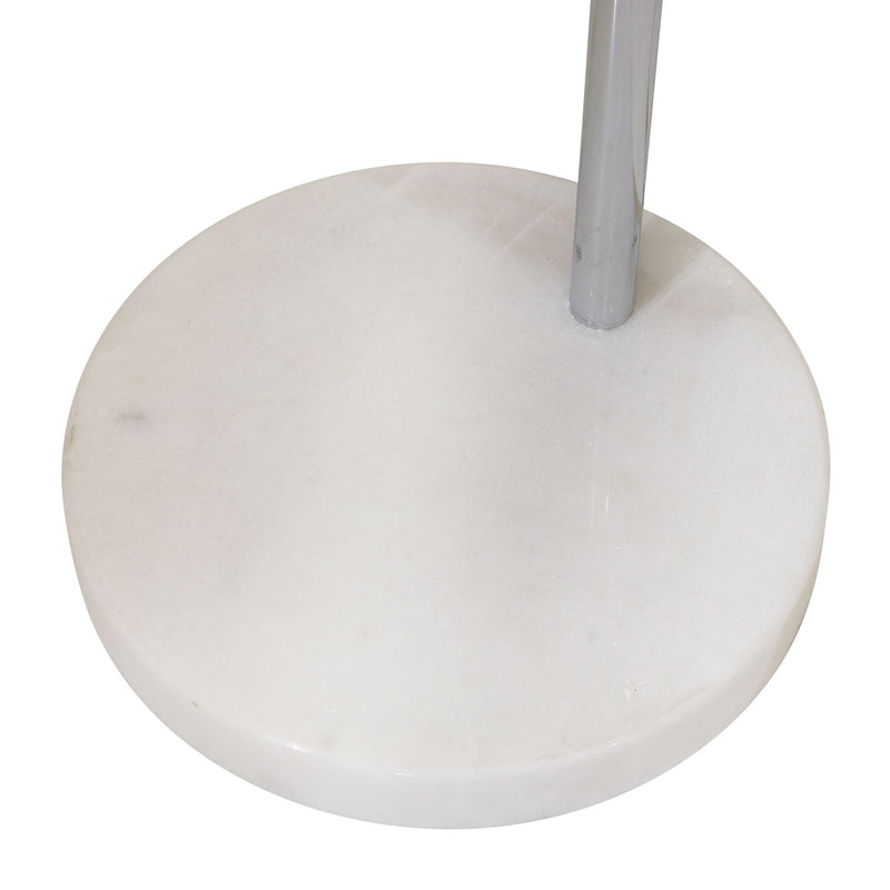 METAL 77" ARCH FLOOR LAMP W/ MARBLE BASE, SILVER - Al Rugaib Furniture