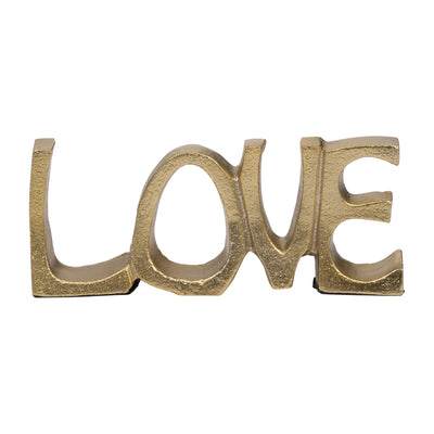 Metal, 8" Love Sign, Gold - Al Rugaib Furniture