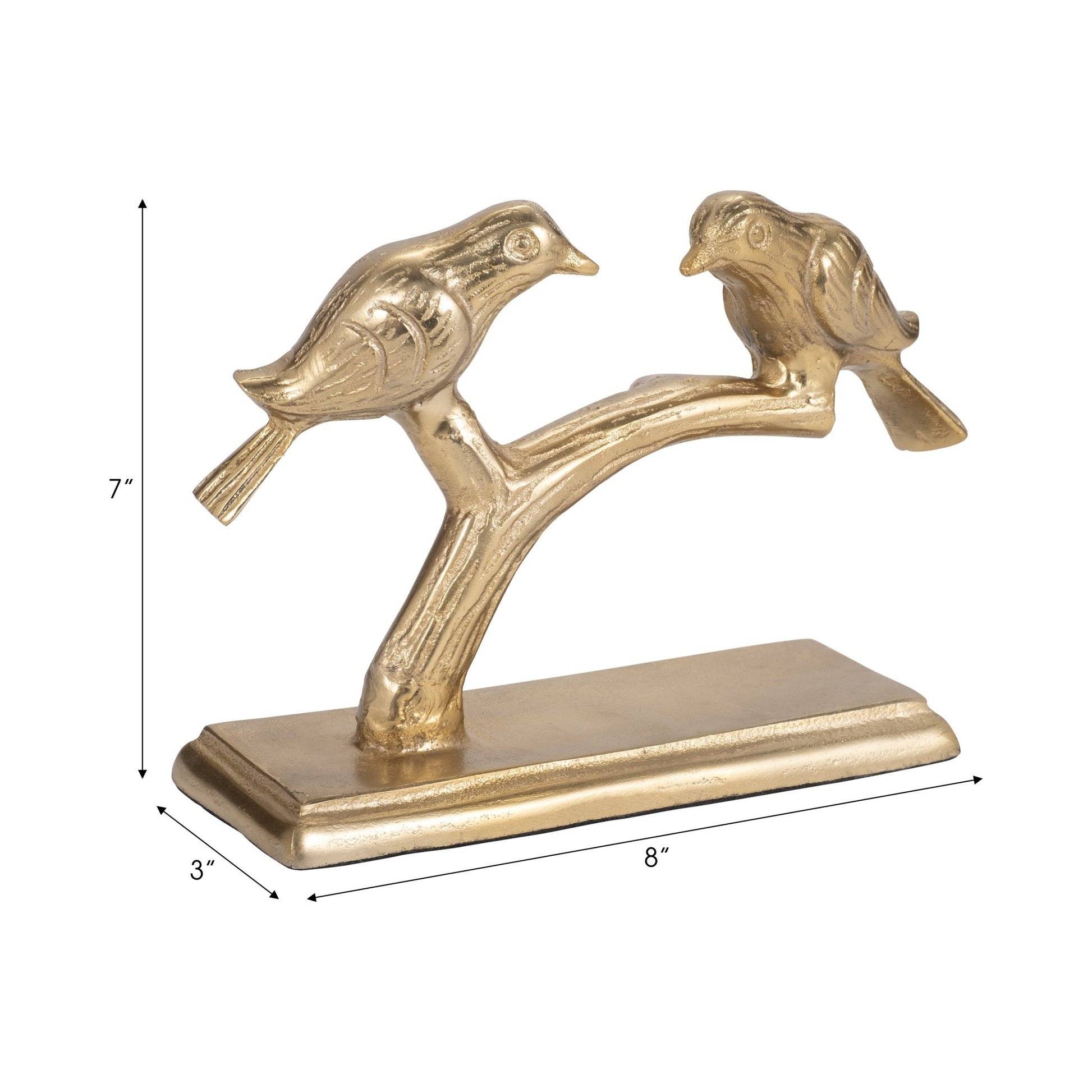 Metal, 8" Perched Birds, Gold Table Decors| Sagebrook Home