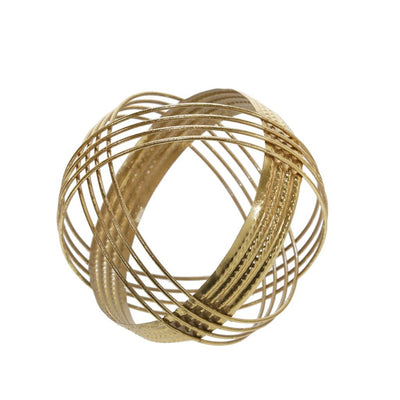 METAL 8" SPHERE TABLE DECOR, GOLD - Al Rugaib Furniture