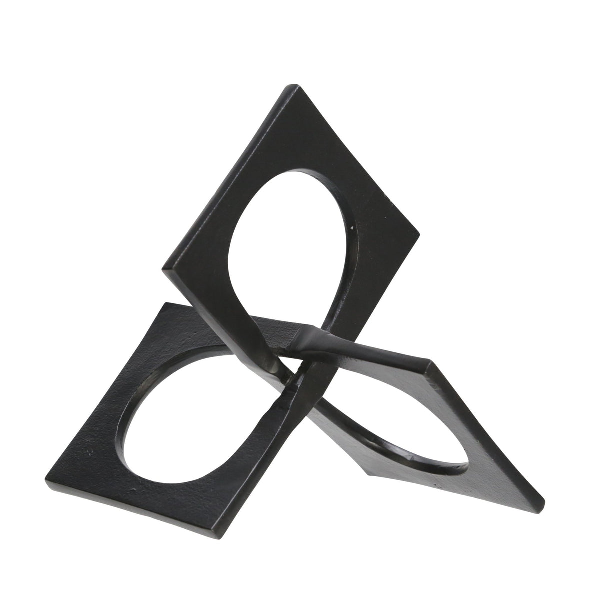 Metal 9" Linked Square Decor, Black Table Decors| Sagebrook Home