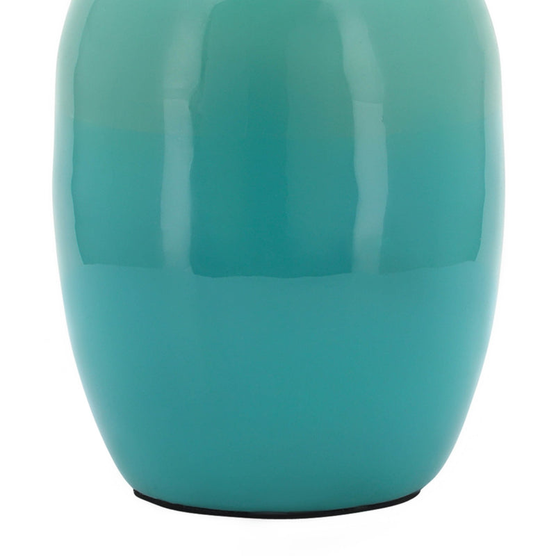 METAL 9" OLPE VASE, GREEN - Al Rugaib Furniture