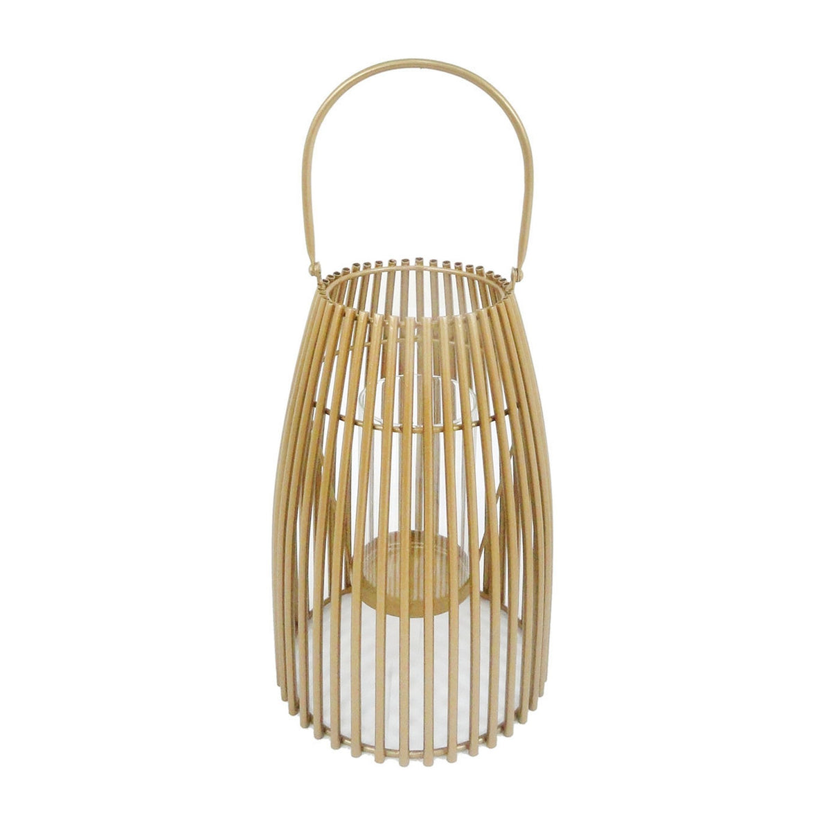 Metal Candle Lantern W/Glass, Gold Candle Holders| Sagebrook Home