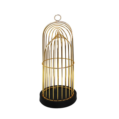 Metal Decorative Birdcage, Gold - Al Rugaib Furniture