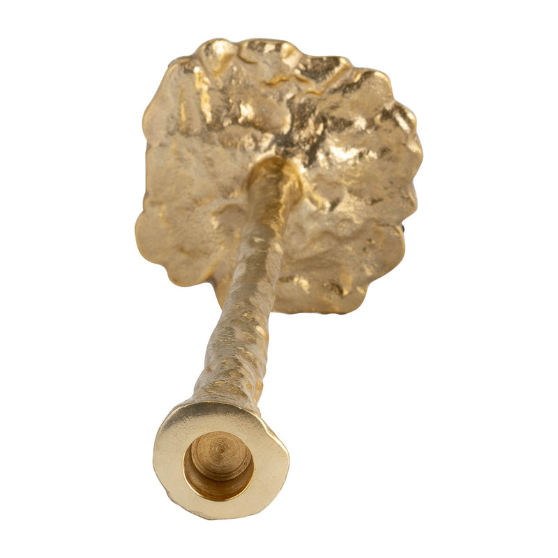 METAL, FORGED TAPER CANDLEHOLDER, GOLD - Al Rugaib Furniture