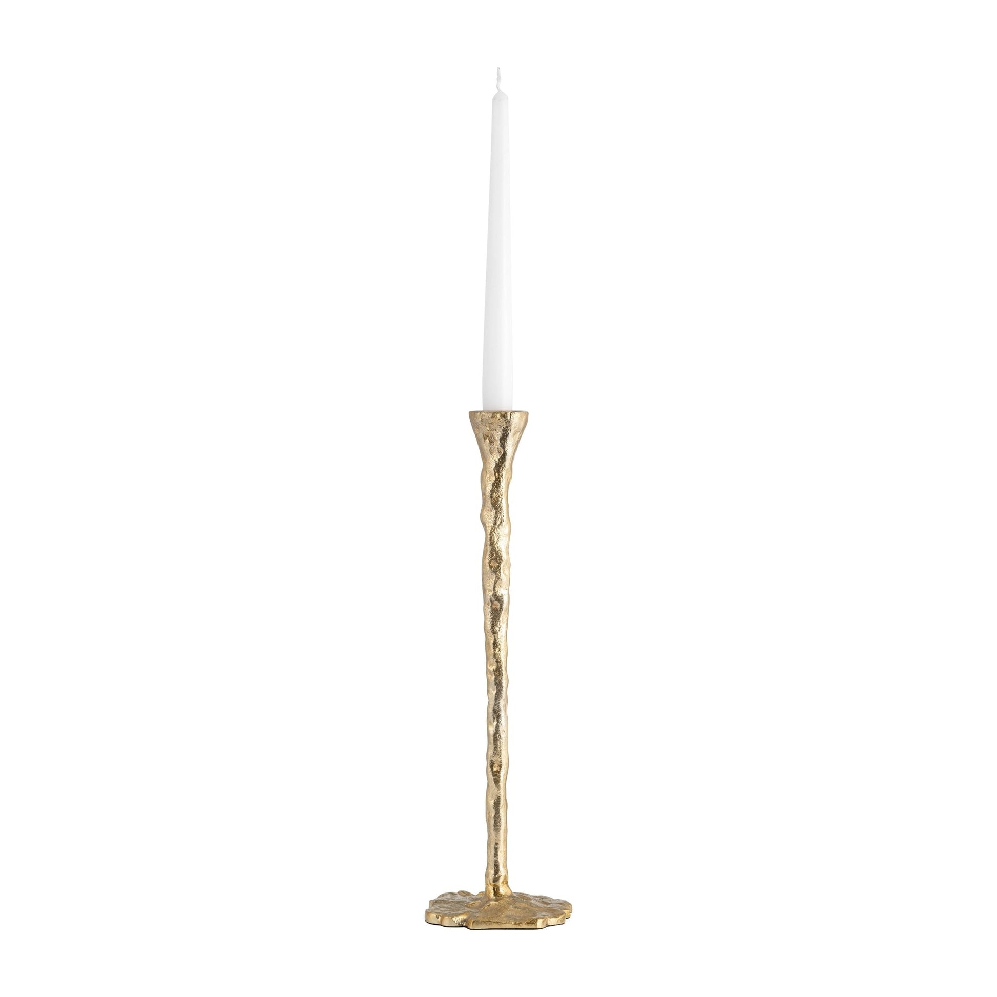 METAL, FORGED TAPER CANDLEHOLDER, GOLD Candle Holders| Sagebrook Home