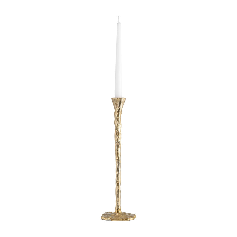 METAL, FORGED TAPER CANDLEHOLDER, GOLD - Al Rugaib Furniture