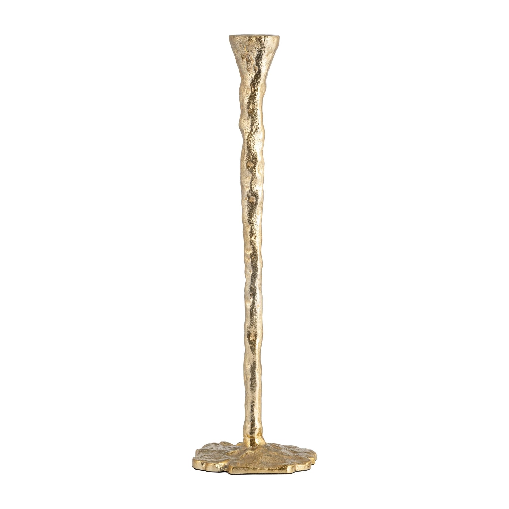 METAL, FORGED TAPER CANDLEHOLDER, GOLD Candle Holders| Sagebrook Home