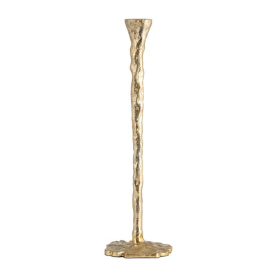 METAL, FORGED TAPER CANDLEHOLDER, GOLD - Al Rugaib Furniture