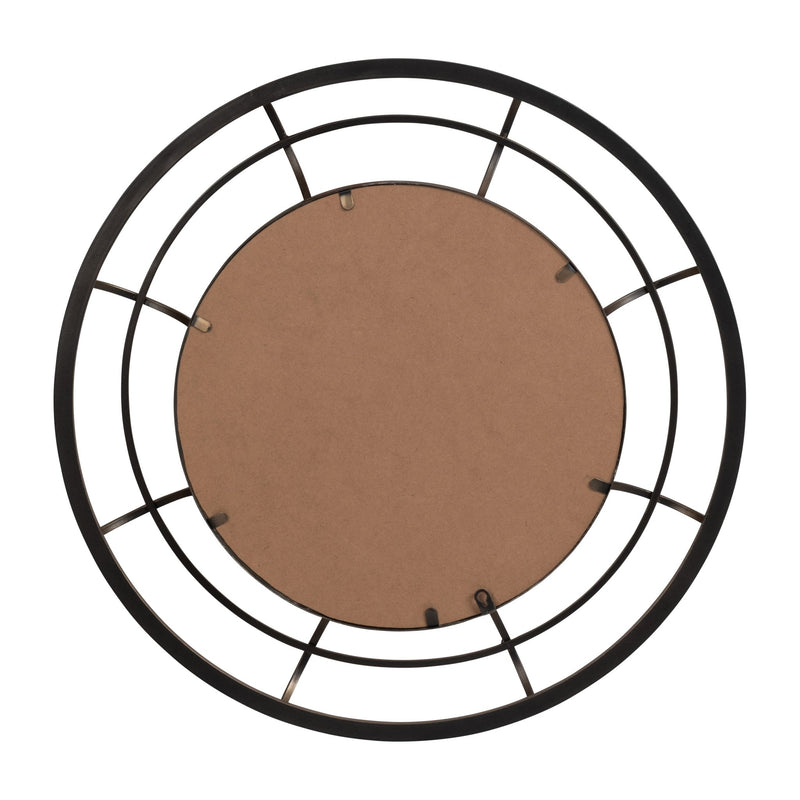 METAL FRAME 28" WALL MIRROR ,GOLD - WB - Al Rugaib Furniture