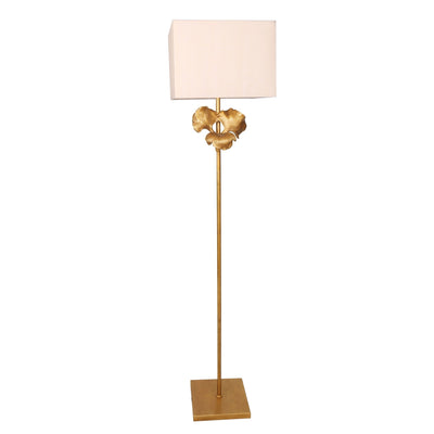 METAL GINKO FLOOR LAMP, GOLD - Al Rugaib Furniture