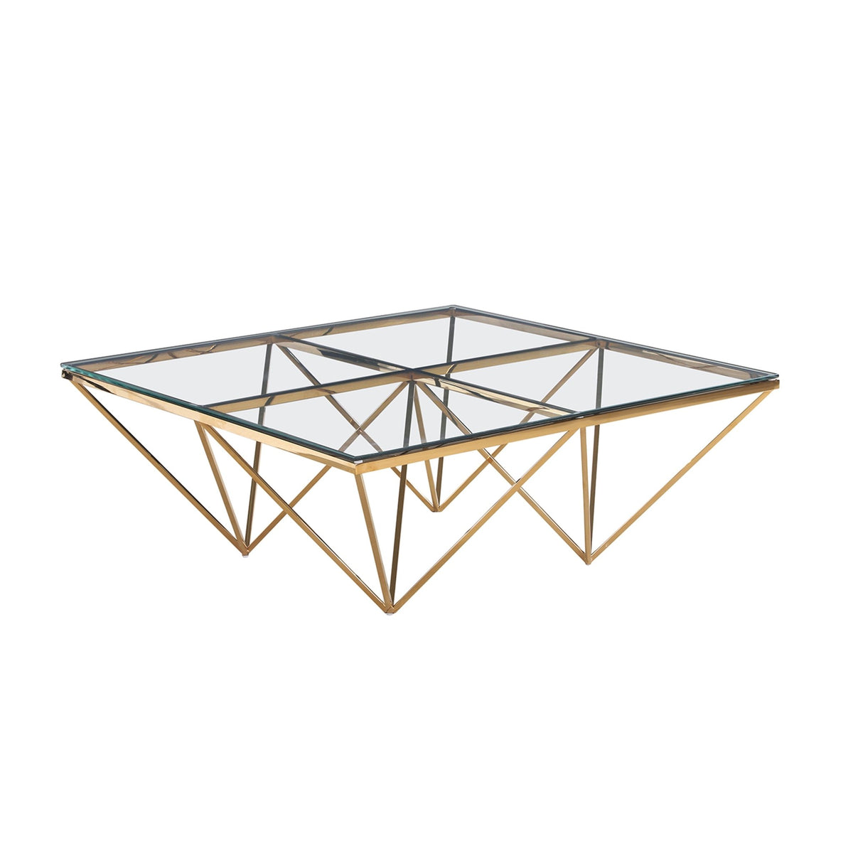 Metal / Glass Cocktail Table, Gold Accent & End Tables| Sagebrook Home