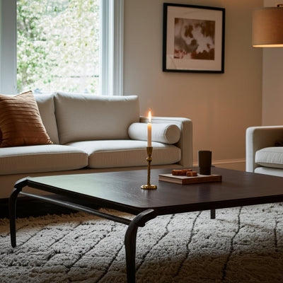 METAL, HAMMERED TAPER CANDLEHOLDER, GOLD - Al Rugaib Furniture