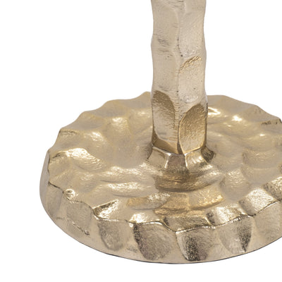 METAL, HAMMERED TAPER CANDLEHOLDER, GOLD - Al Rugaib Furniture