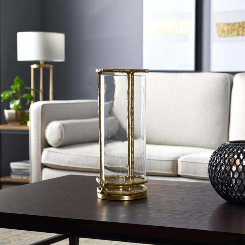 METAL, HURRICANE HOLDER, GOLD - Al Rugaib Furniture