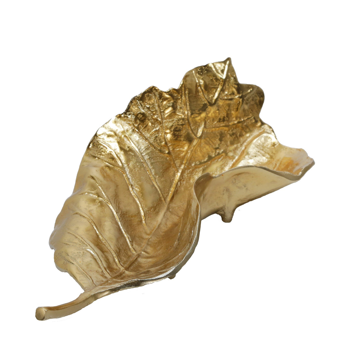 Metal Leaf Platter Tray Bowl| Sagebrook Home