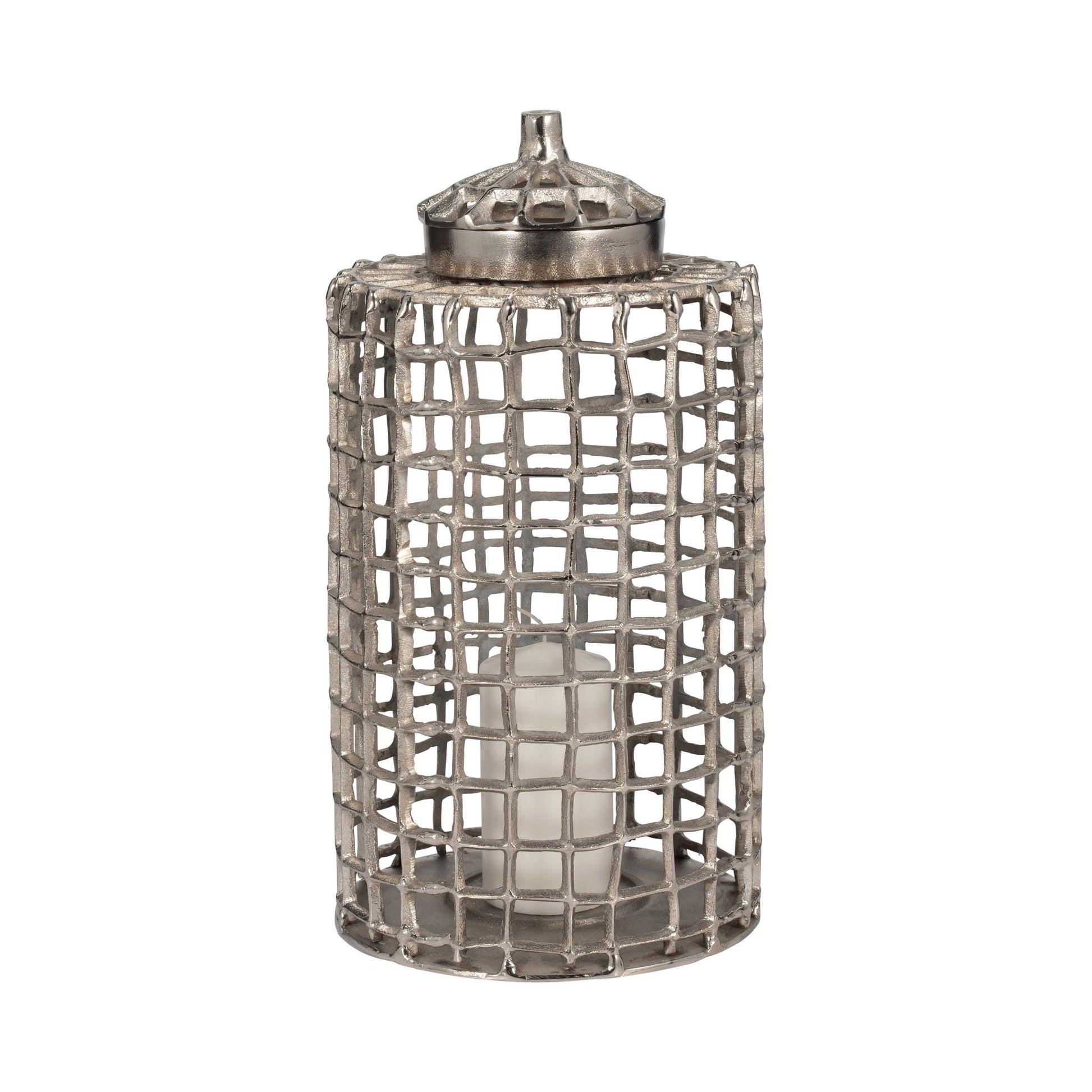 METAL, LIDDED JAR, SILVER Vases and Jars| Sagebrook Home