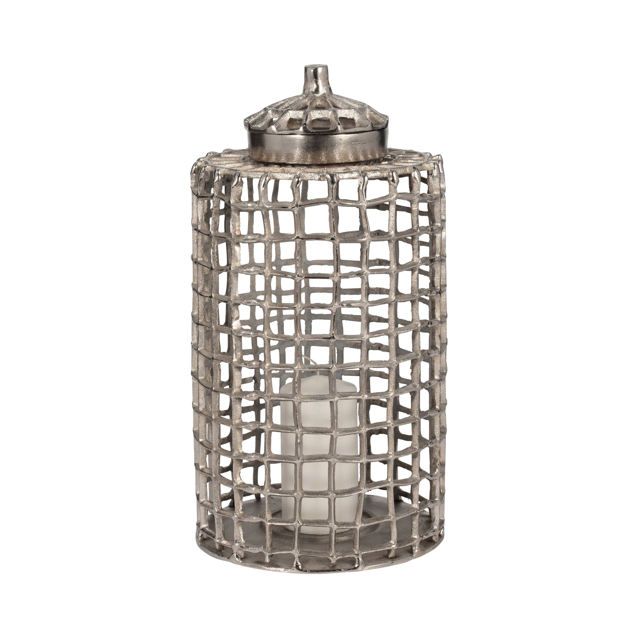 METAL, LIDDED JAR, SILVER Vases and Jars| Sagebrook Home