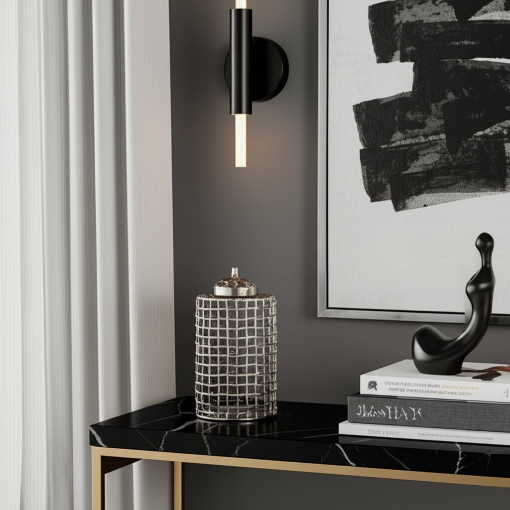 METAL, LIDDED JAR, SILVER Vases and Jars| Sagebrook Home