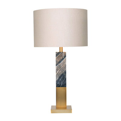 METAL / MARBLE 28" TABLE LAMP, BLUE MIX - Al Rugaib Furniture