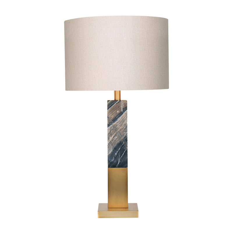 METAL / MARBLE 28" TABLE LAMP, BLUE MIX - Al Rugaib Furniture