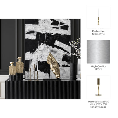 Metal Michael Taper Candle Holder - Al Rugaib Furniture