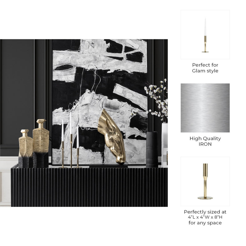 Metal Michael Taper Candle Holder - Al Rugaib Furniture