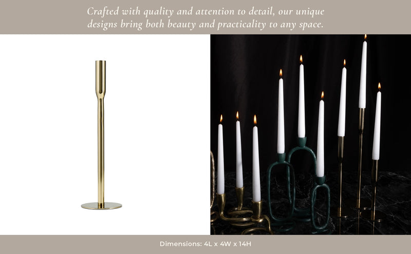 Metal Michael Taper Candle Holder - Al Rugaib Furniture