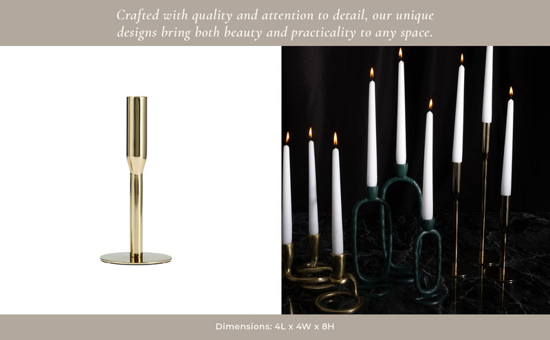 Metal Michael Taper Candle Holder - Al Rugaib Furniture