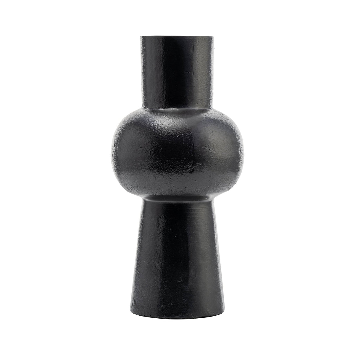 Metal,12"H, Mid Ellipsoid Vase,Black Vases and Jars| Sagebrook Home