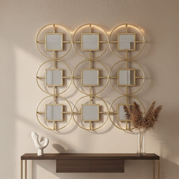 METAL & MIRROR WALL SCULPTURE,WNDOWBOX Mirrors| Sagebrook Home