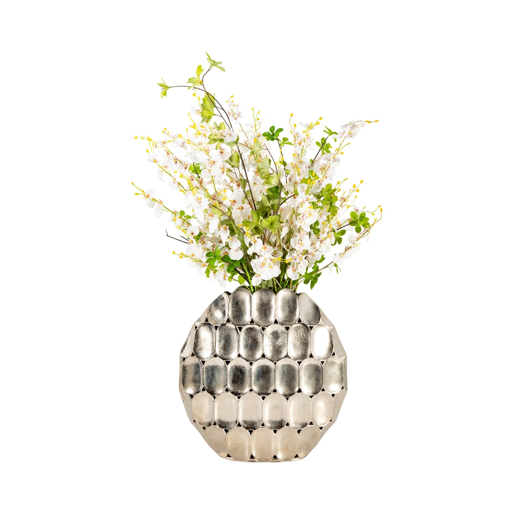 METAL, OVAL VASE, SILVER Vases and Jars| Sagebrook Home
