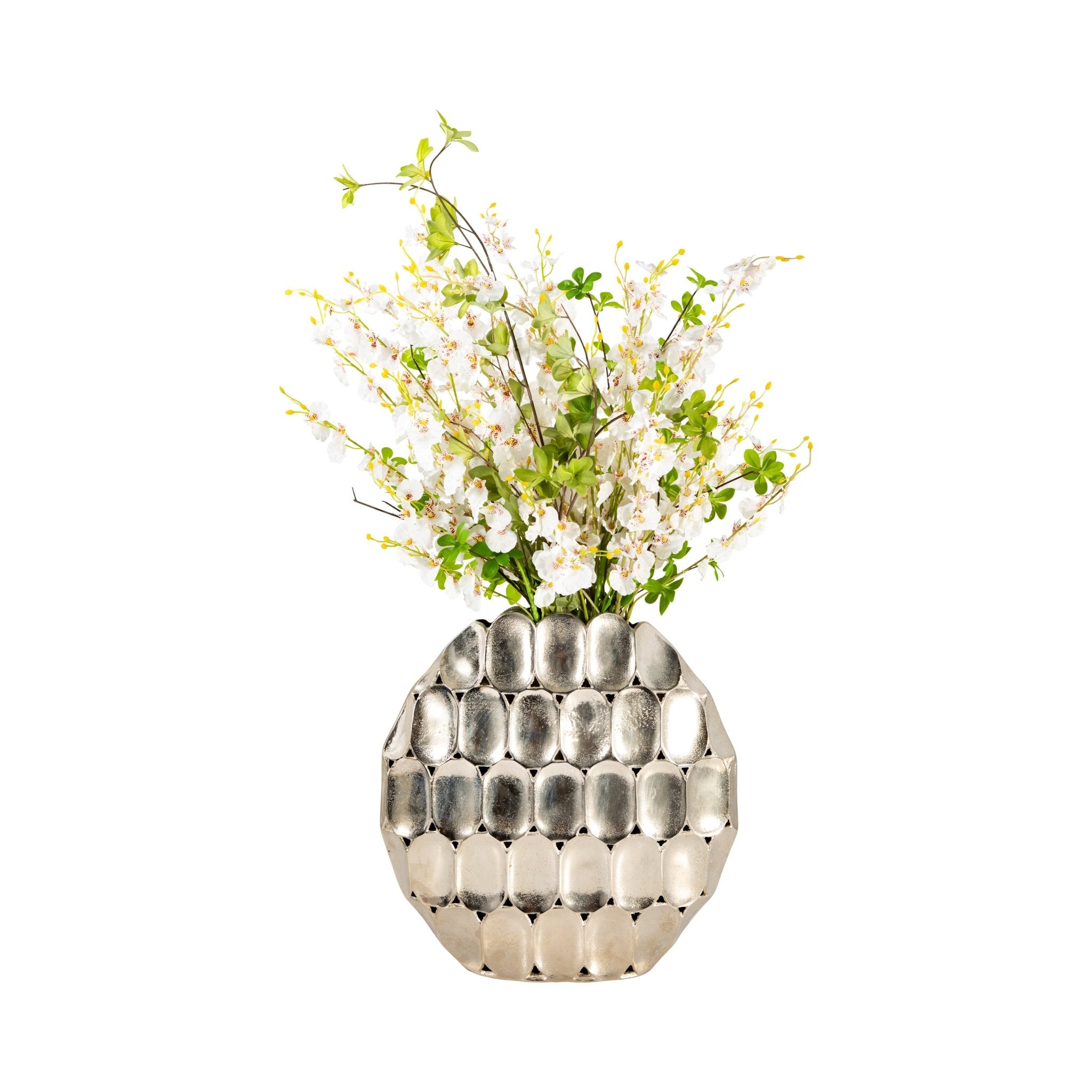 METAL, OVAL VASE, SILVER Vases and Jars| Sagebrook Home