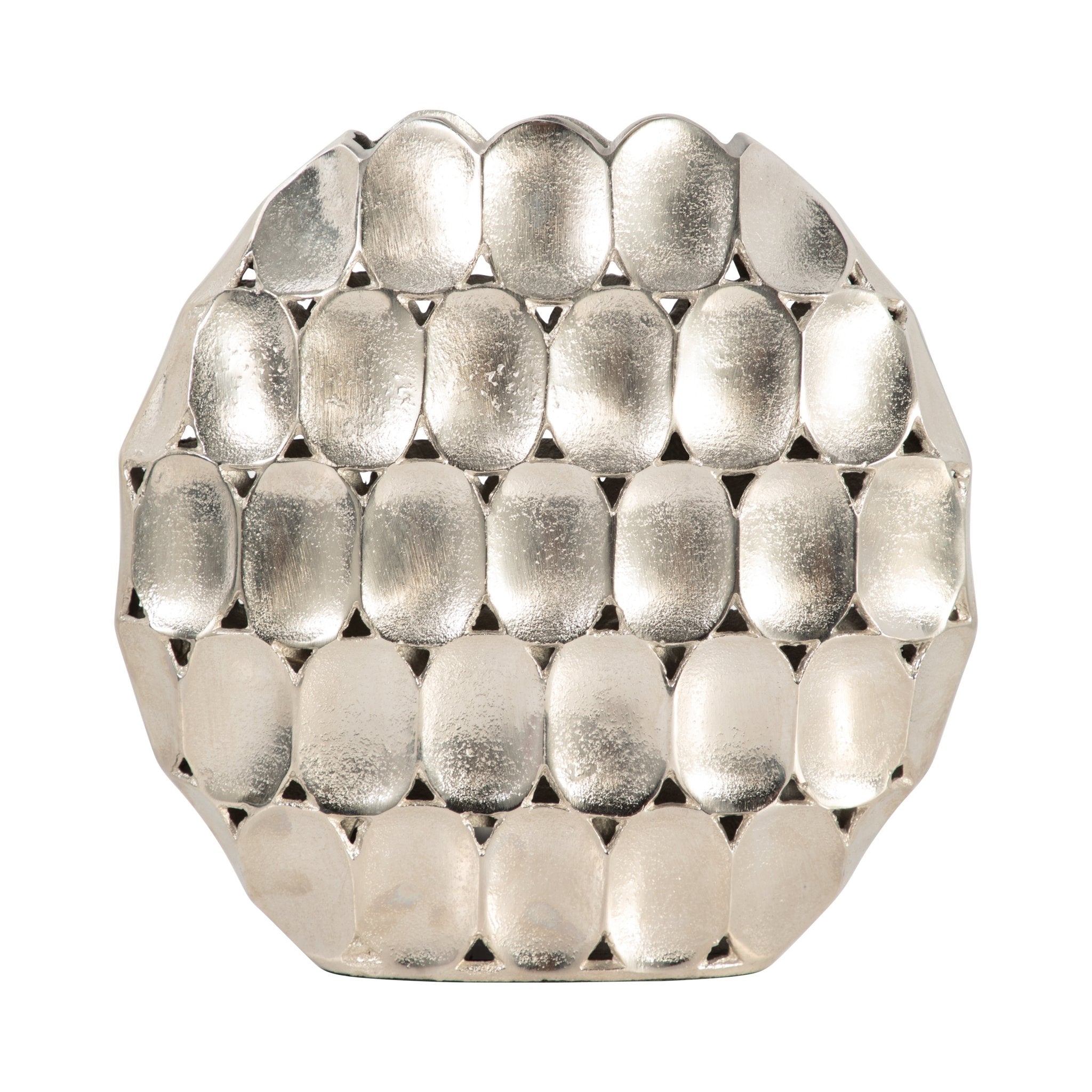 METAL, OVAL VASE, SILVER Vases and Jars| Sagebrook Home