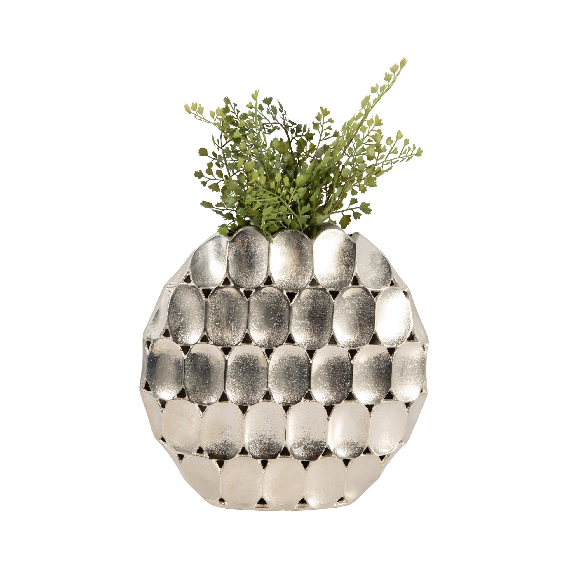 METAL, OVAL VASE, SILVER Vases and Jars| Sagebrook Home
