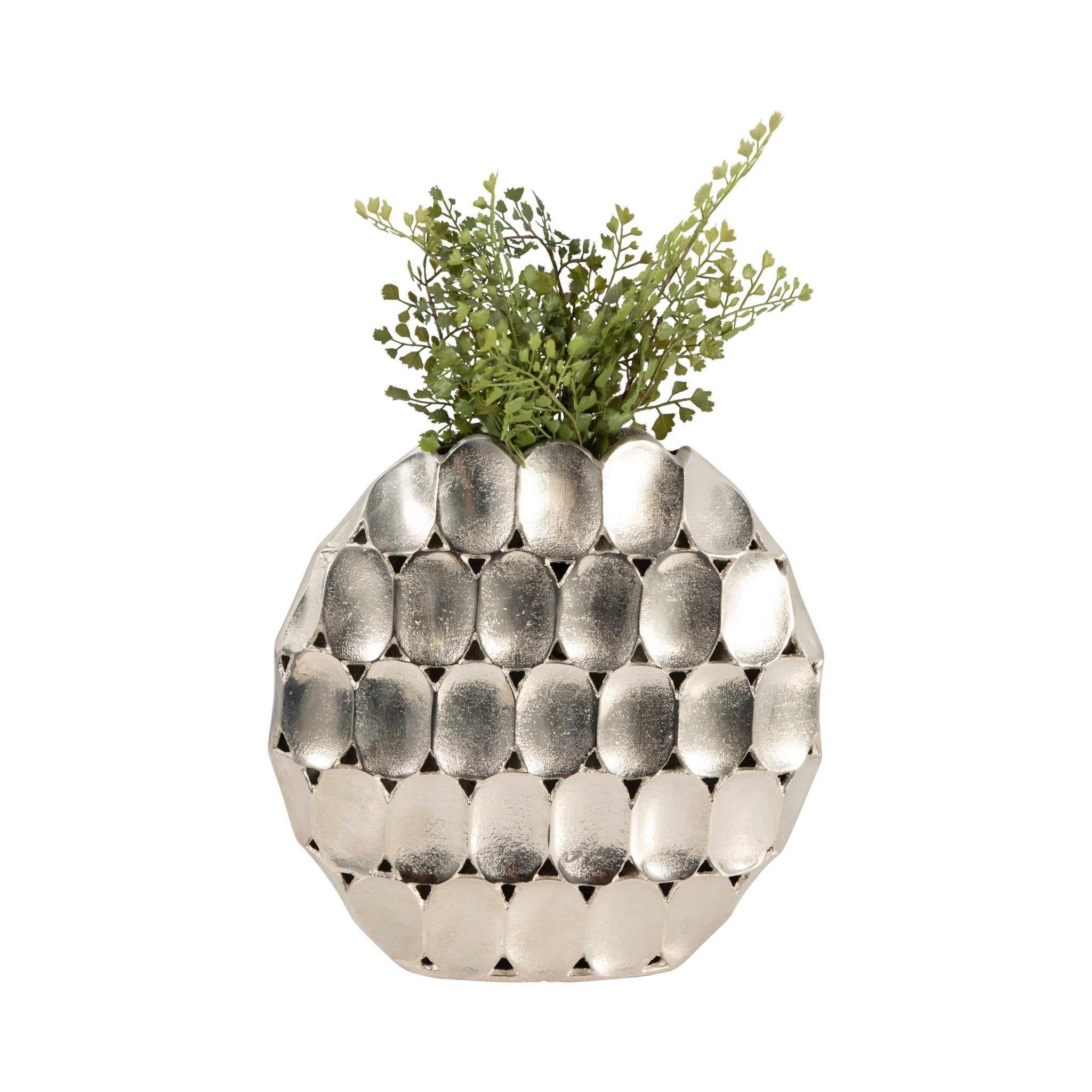 METAL, OVAL VASE, SILVER Vases and Jars| Sagebrook Home