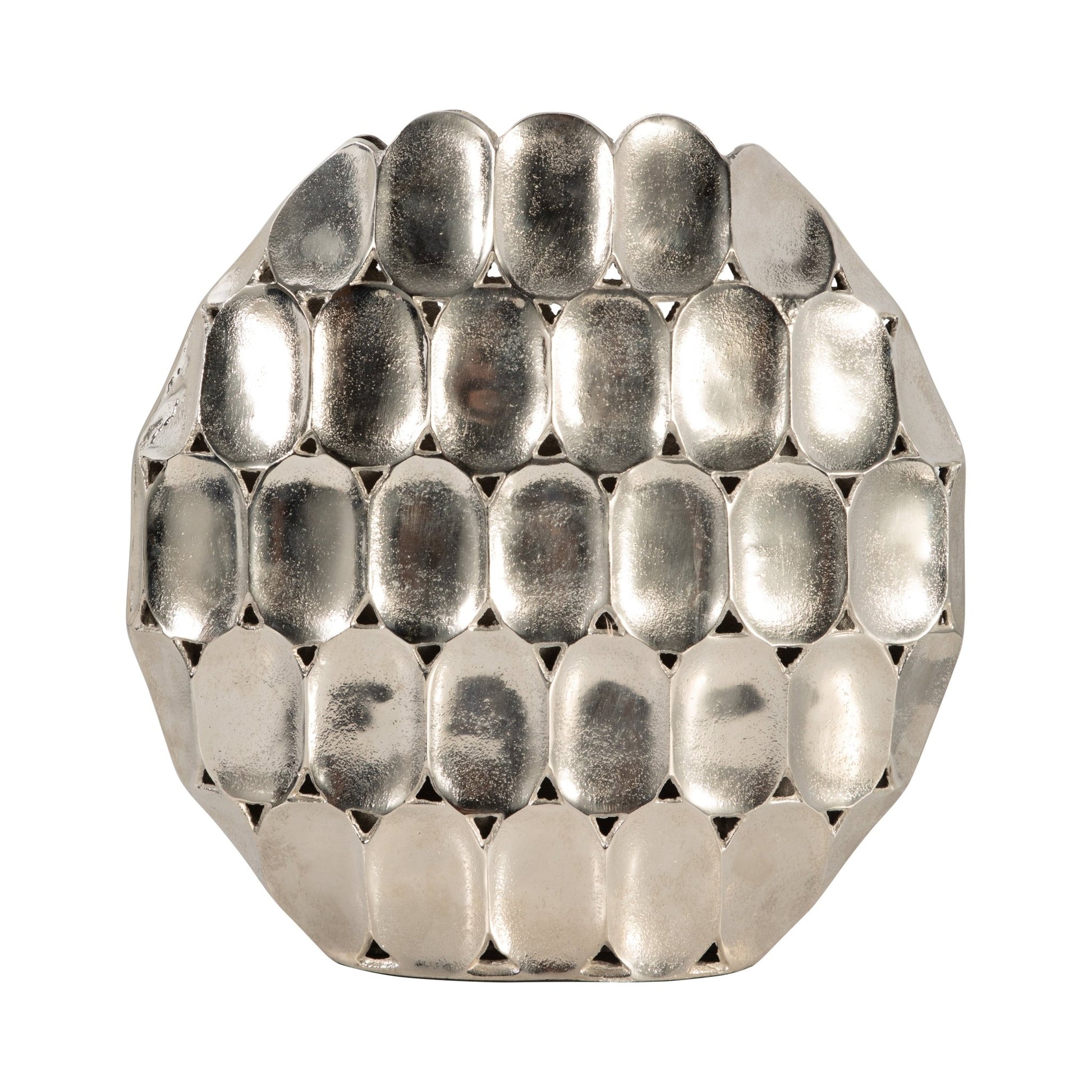 METAL, OVAL VASE, SILVER Vases and Jars| Sagebrook Home