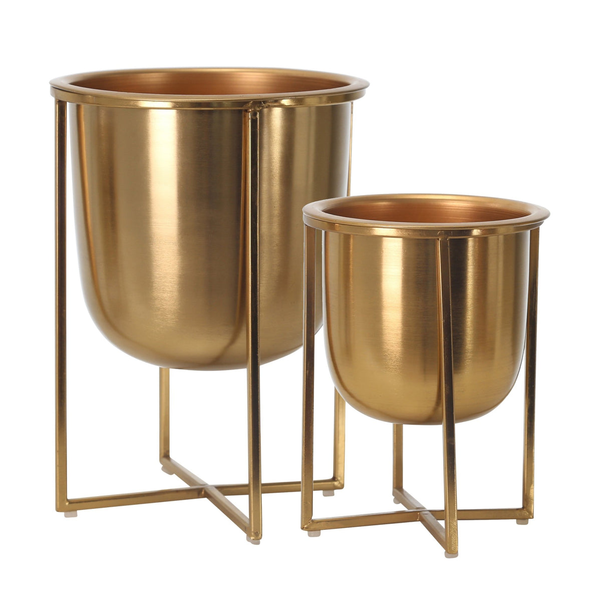 Metal planters on stand S/2 Outdoor Planters| Sagebrook Home