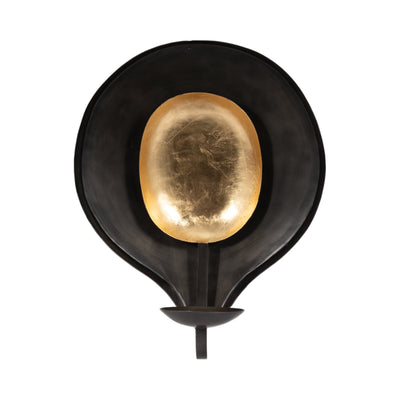 METAL, ROUND VOTIVE HOLDER, BLACK/GOLD - Al Rugaib Furniture