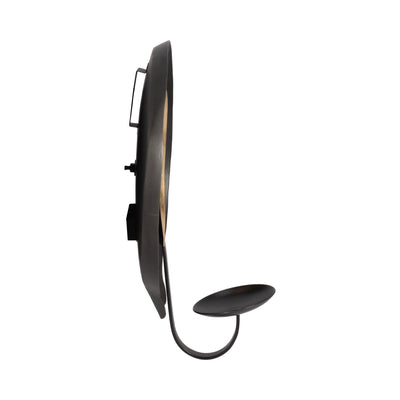 METAL, ROUND VOTIVE HOLDER, BLACK/GOLD - Al Rugaib Furniture