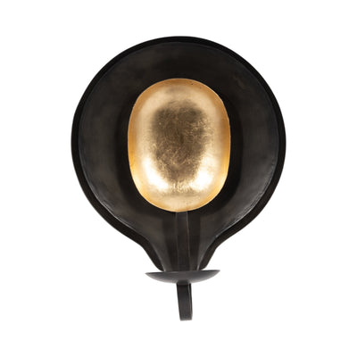 METAL, ROUND VOTIVE HOLDER, BLACK/GOLD - Al Rugaib Furniture