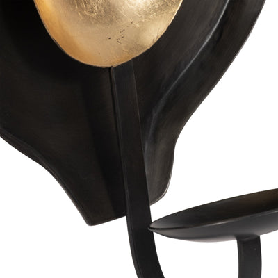 METAL, ROUND VOTIVE HOLDER, BLACK/GOLD - Al Rugaib Furniture