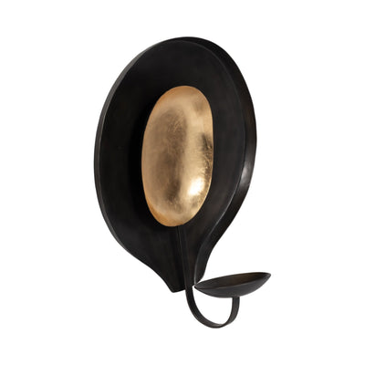 METAL, ROUND VOTIVE HOLDER, BLACK/GOLD - Al Rugaib Furniture